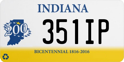 IN license plate 351IP