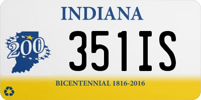 IN license plate 351IS