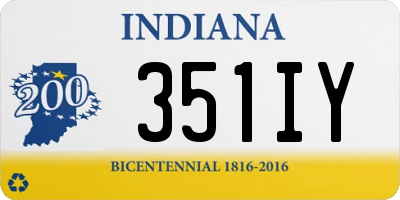 IN license plate 351IY