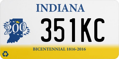 IN license plate 351KC