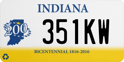 IN license plate 351KW