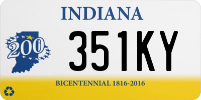 IN license plate 351KY