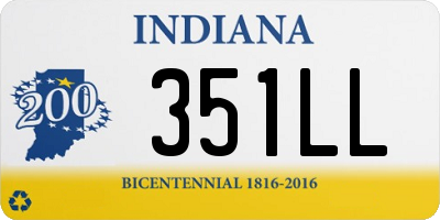 IN license plate 351LL