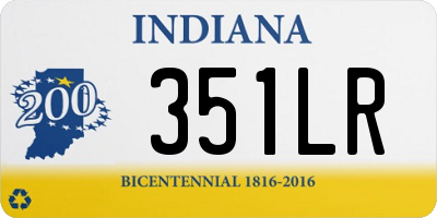 IN license plate 351LR