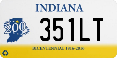 IN license plate 351LT