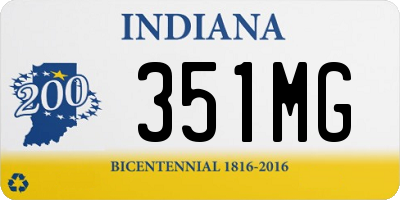 IN license plate 351MG