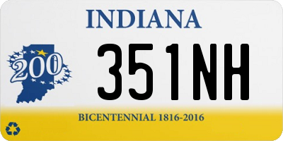 IN license plate 351NH