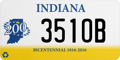 IN license plate 351OB