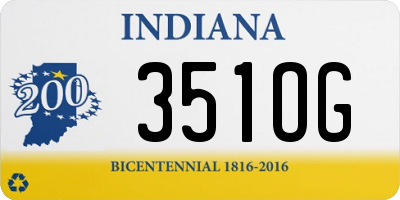 IN license plate 351OG