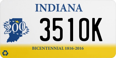 IN license plate 351OK