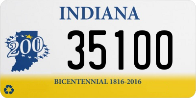 IN license plate 351OO