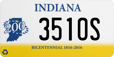 IN license plate 351OS