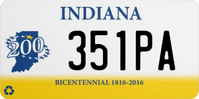 IN license plate 351PA