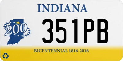 IN license plate 351PB