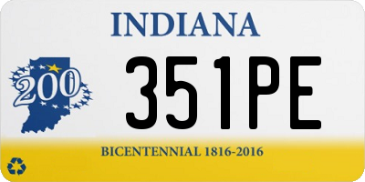 IN license plate 351PE