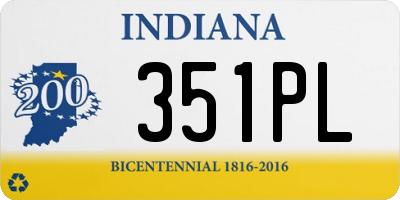 IN license plate 351PL