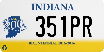 IN license plate 351PR