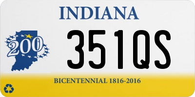 IN license plate 351QS