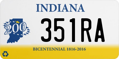 IN license plate 351RA