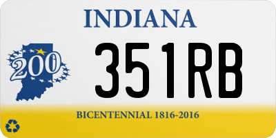 IN license plate 351RB