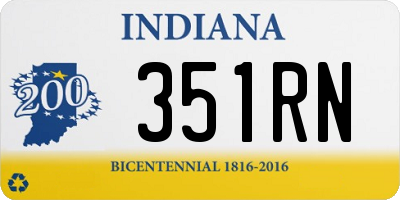 IN license plate 351RN