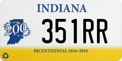 IN license plate 351RR