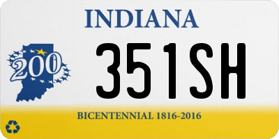 IN license plate 351SH