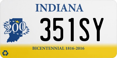 IN license plate 351SY