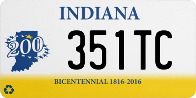 IN license plate 351TC