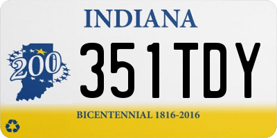 IN license plate 351TDY