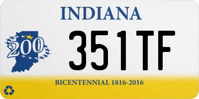 IN license plate 351TF