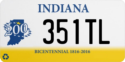 IN license plate 351TL