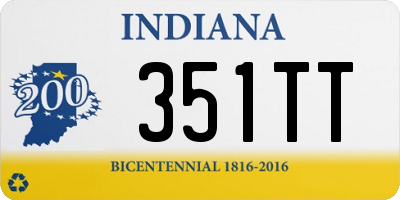 IN license plate 351TT