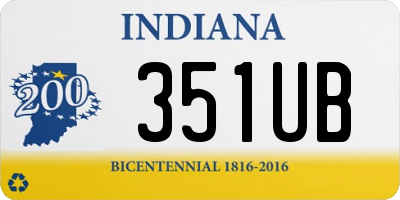 IN license plate 351UB