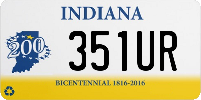 IN license plate 351UR