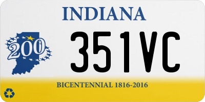 IN license plate 351VC