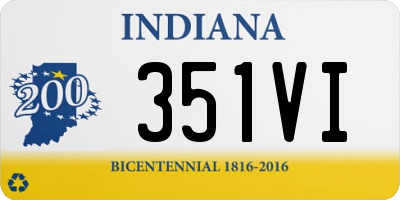 IN license plate 351VI