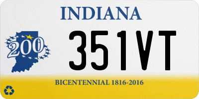 IN license plate 351VT