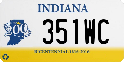 IN license plate 351WC