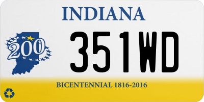 IN license plate 351WD