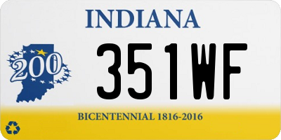 IN license plate 351WF