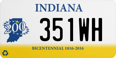 IN license plate 351WH