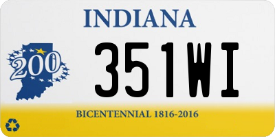 IN license plate 351WI