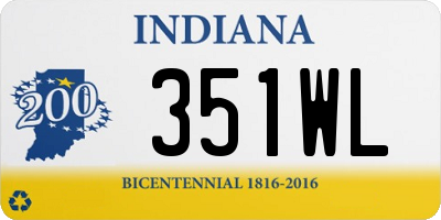 IN license plate 351WL