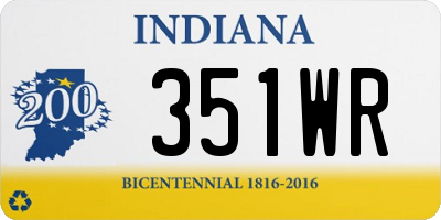 IN license plate 351WR