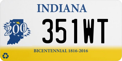 IN license plate 351WT