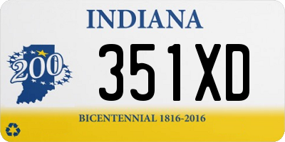 IN license plate 351XD