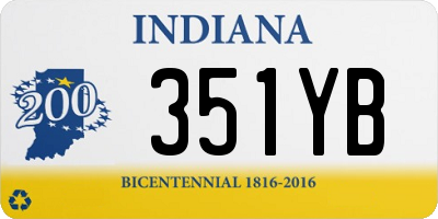 IN license plate 351YB