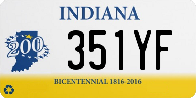 IN license plate 351YF