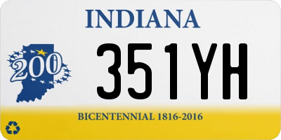 IN license plate 351YH